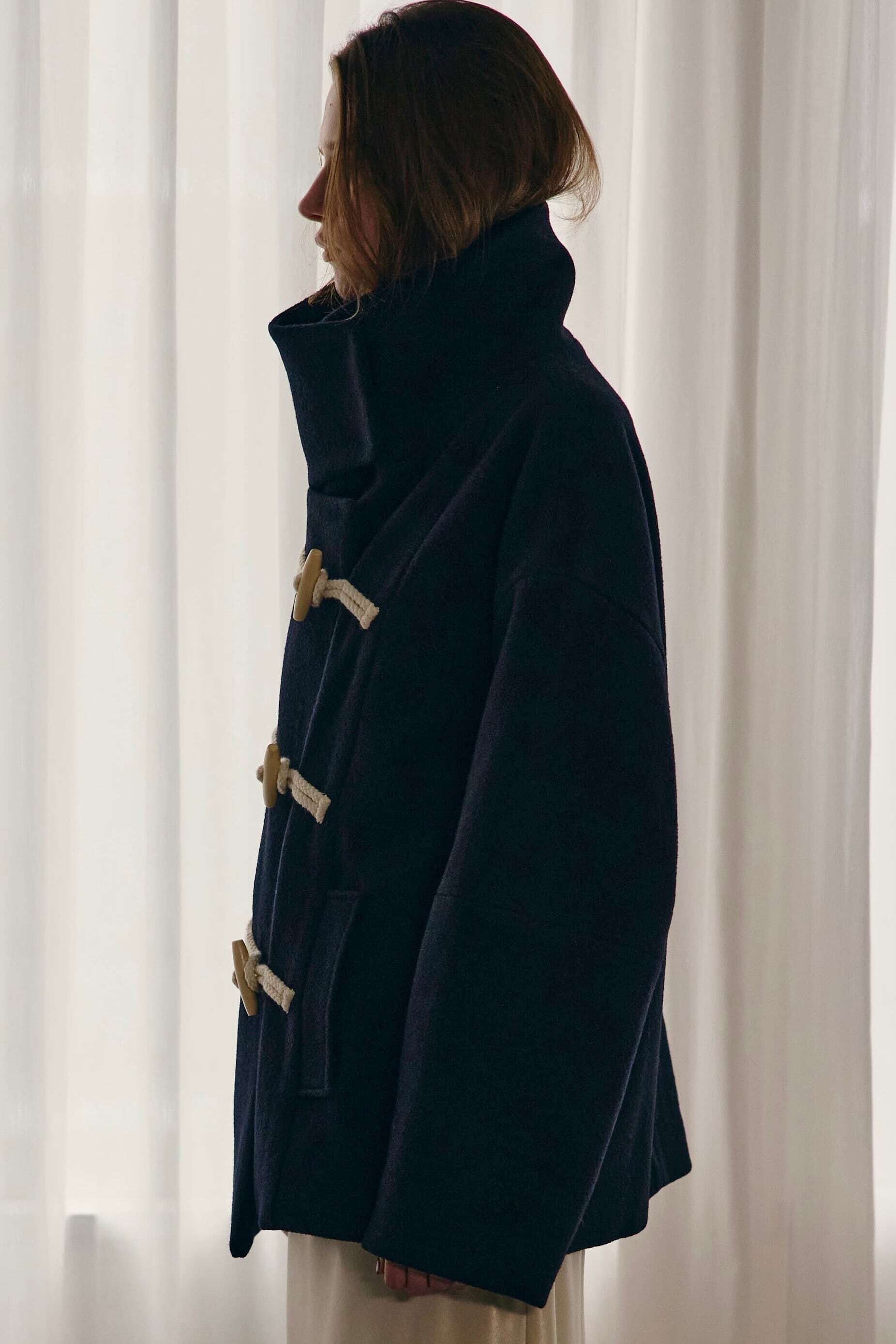 stand collar duffle coat スタンドカラーダッフルコート Navy | planet3rd