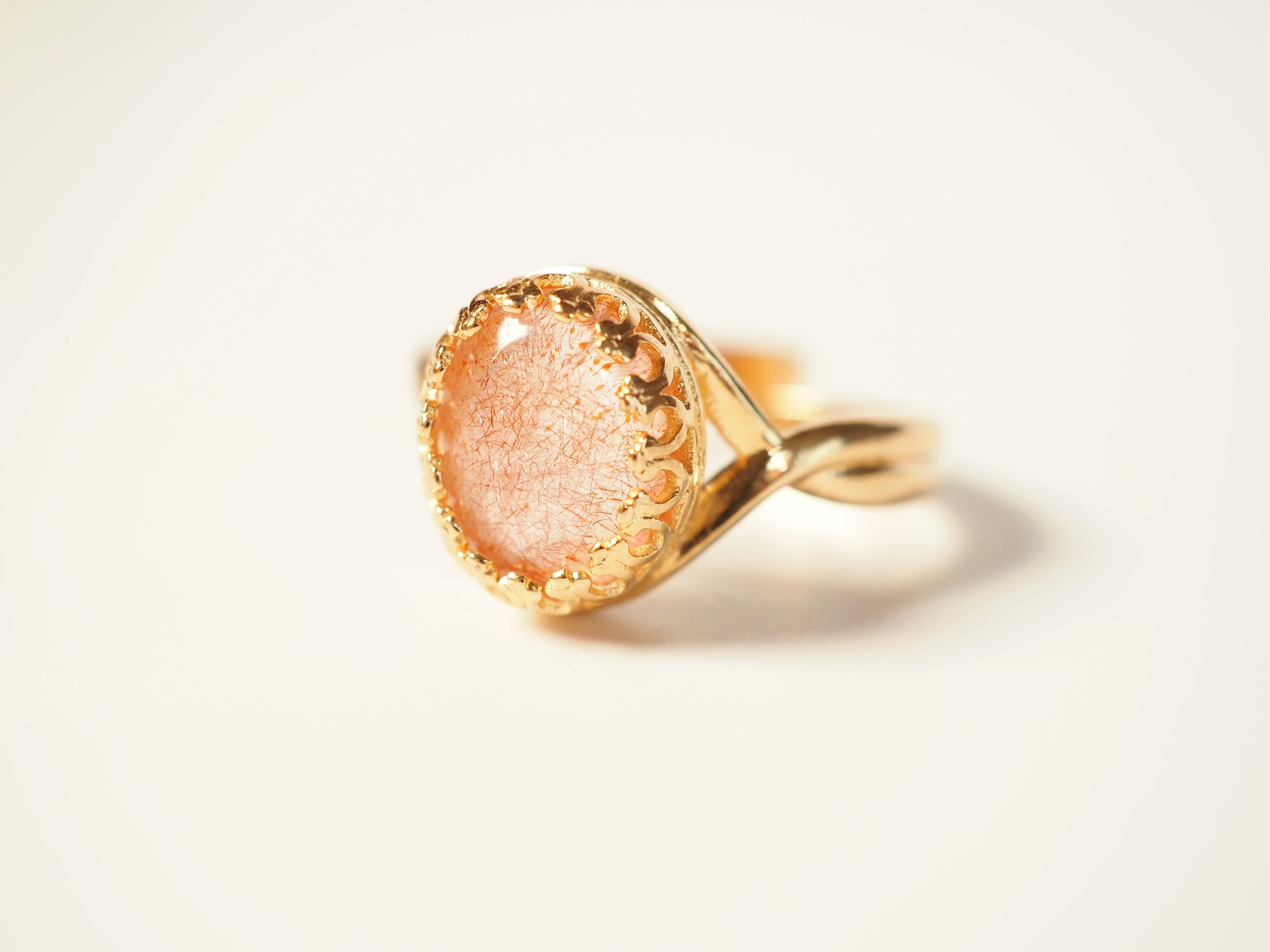 【ストロベリークォーツ】ヴェルメイユリングM