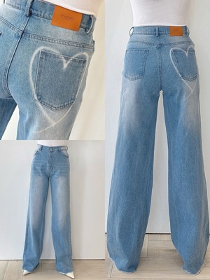 再入荷！mocoa's ハートデニム　￥7,900+tax