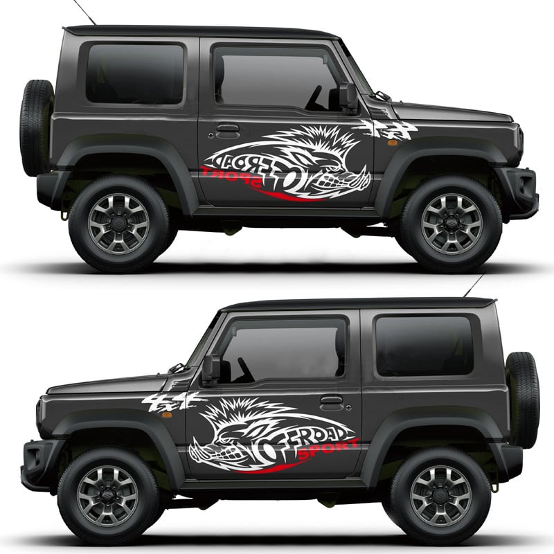 スズキ ジムニー サイド ボディ 4X4 オフロード ステッカー スポーツ 