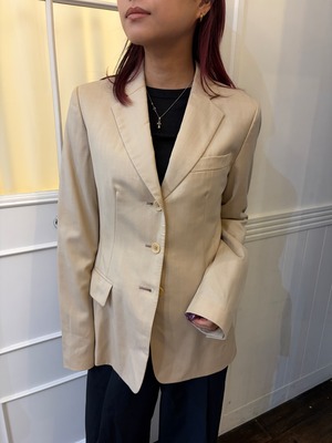 Calvin Klein / vintage  beige tailored jacket. (O)