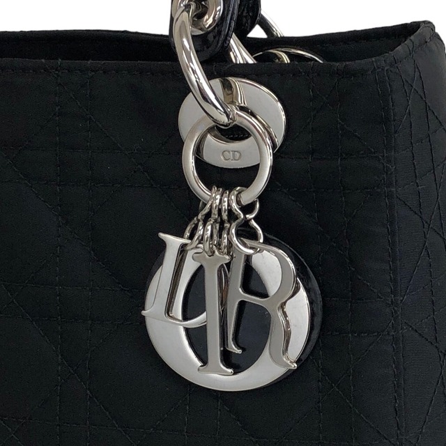 Christian Dior クリスチャン ディオール カナージュ レディディオール ナイロン 2way ショルダーバッグ ブラック Vintage 2i75ru