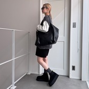 モールニットルーズvest/グレー