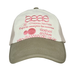 [AEAE] WEB LOGO MESH CAP - [OLIVE/BEIGE] 正規品 韓国ブランド 韓国通販 韓国代行 韓国ファッション