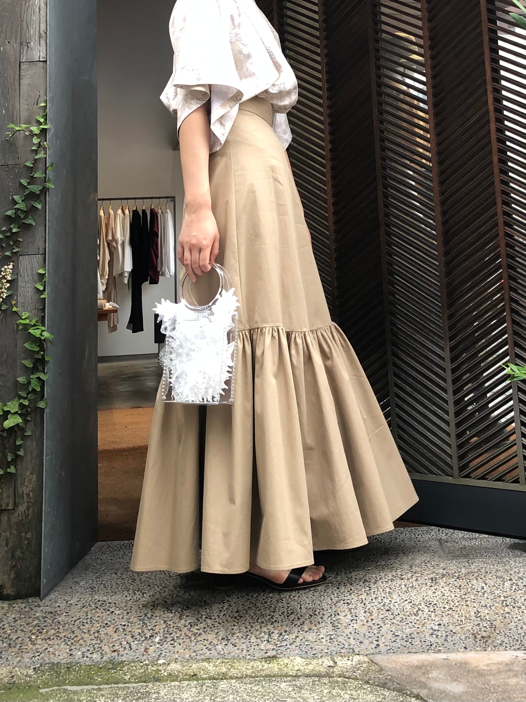 クラネ　clane VOLUME TIERED MAXI SKIRTサイズ0