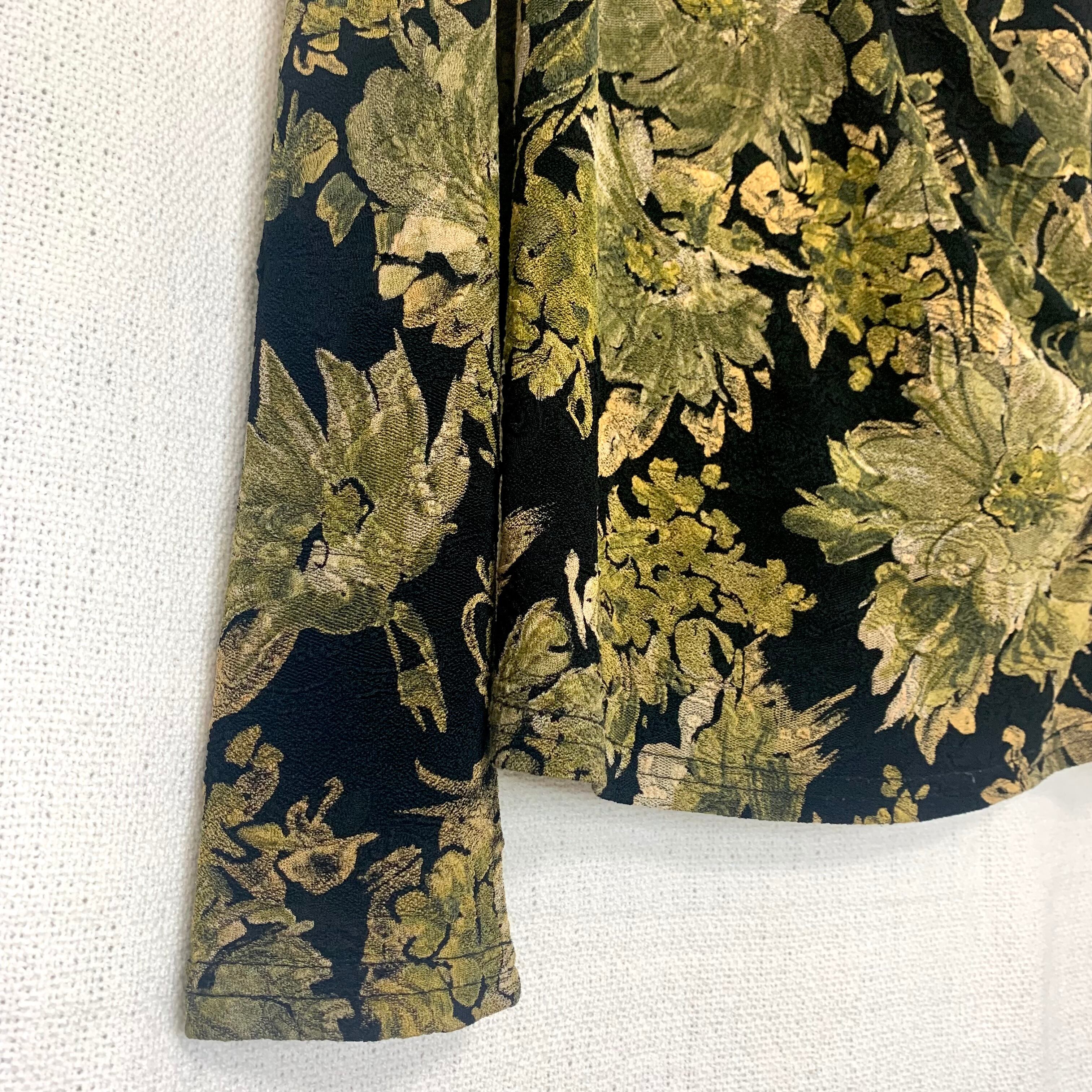 flower longsleeve blouse 花柄 ブラウス 長袖 総柄 モード シック