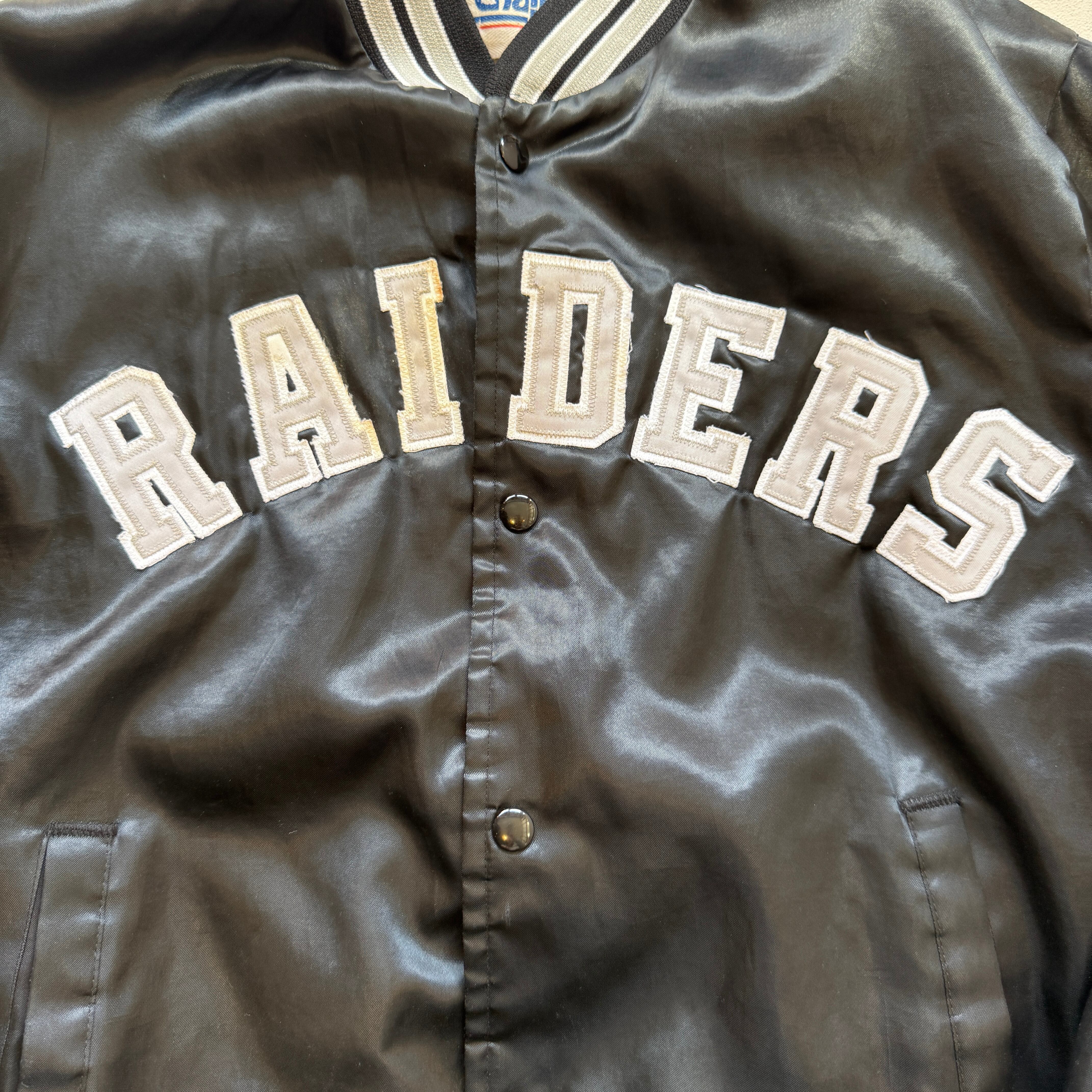 USA製 RAIDERS Chalk Line Nylon jacket 着画 レイダース | SOMEHOW