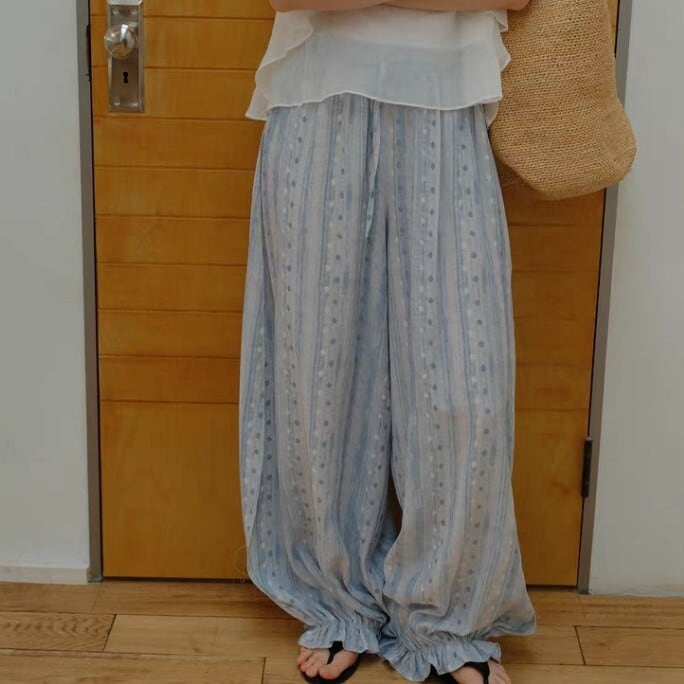 ドローストリング ワイドパンツ L1291