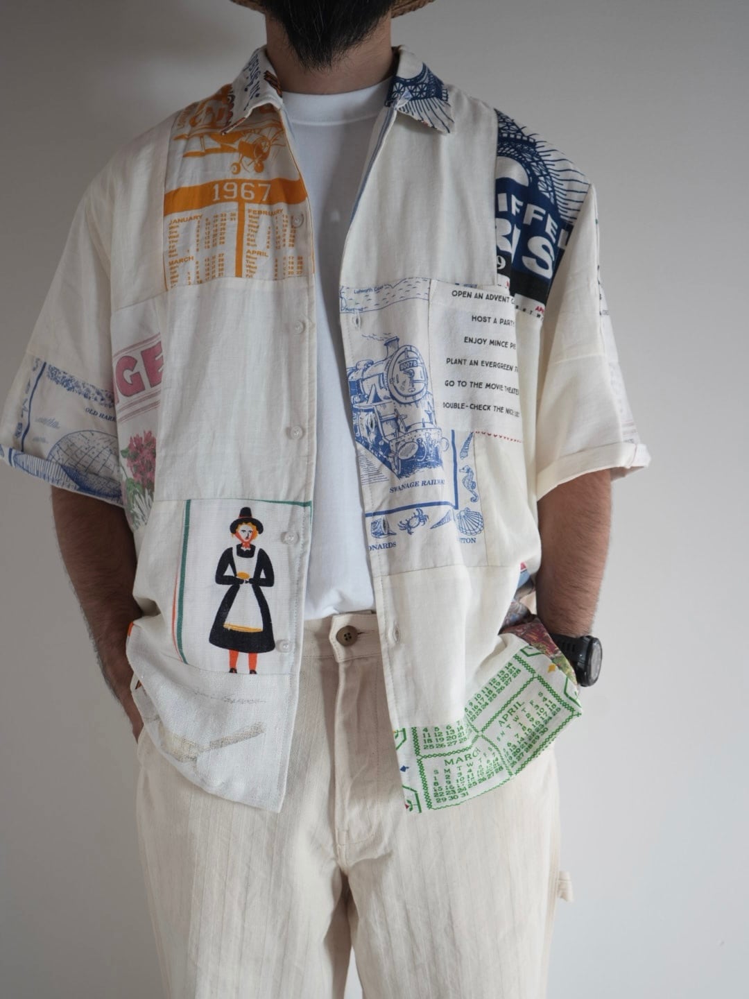 MR.REMAKEMAN ミスターリメイクマン【 hand emboroidery s/s shirt