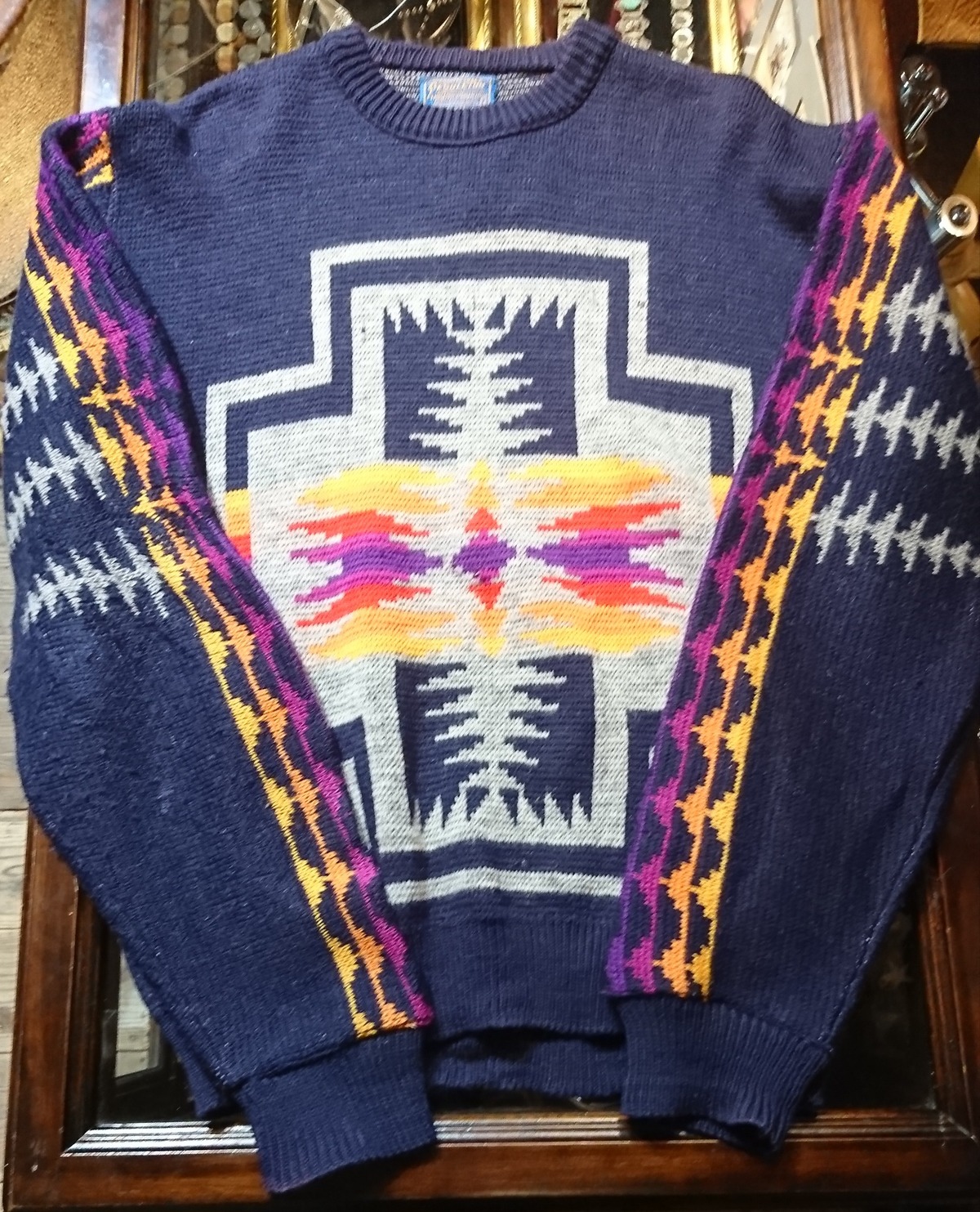 70s vintage pendleton knit ペンドルトン ネイティブ柄 ニット 