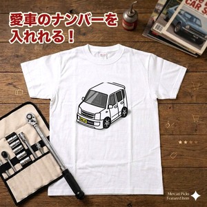 【スズキ ワゴンR MH21S】イラスト入りTシャツ 車好き 納車祝い プレゼント グッズ カスタム【送料無料】