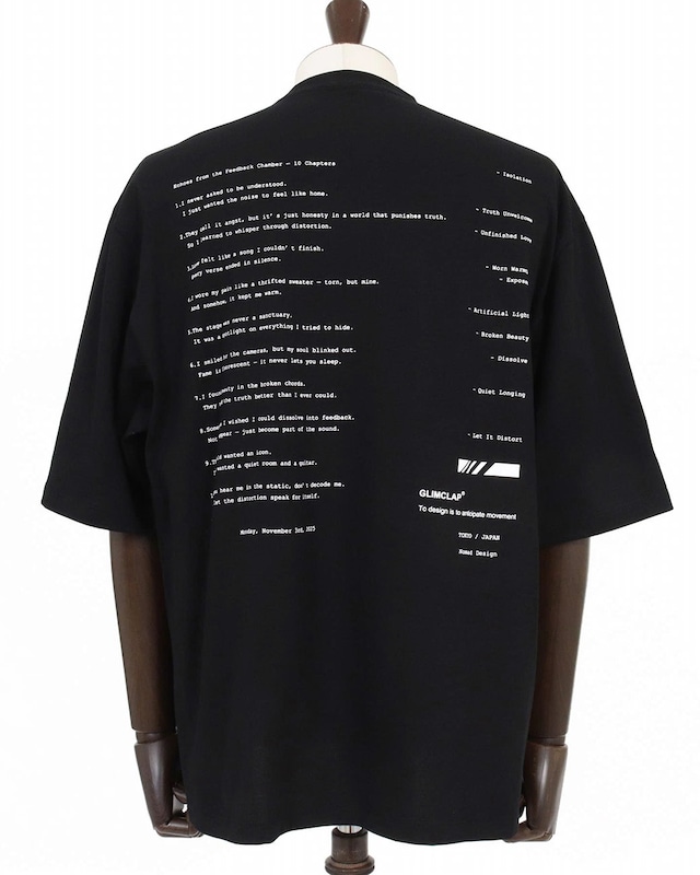 【GLIMCLAP】ハンドライティングプリント Tシャツ　(202-059-gls-cg)