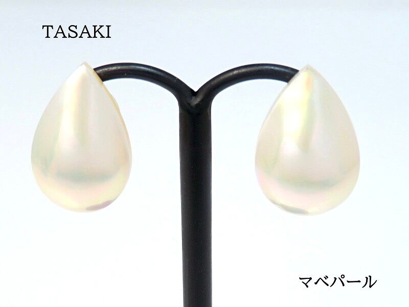 TASAKI タサキ 750WGマベパール イヤリング 雫型 ホワイトゴールド