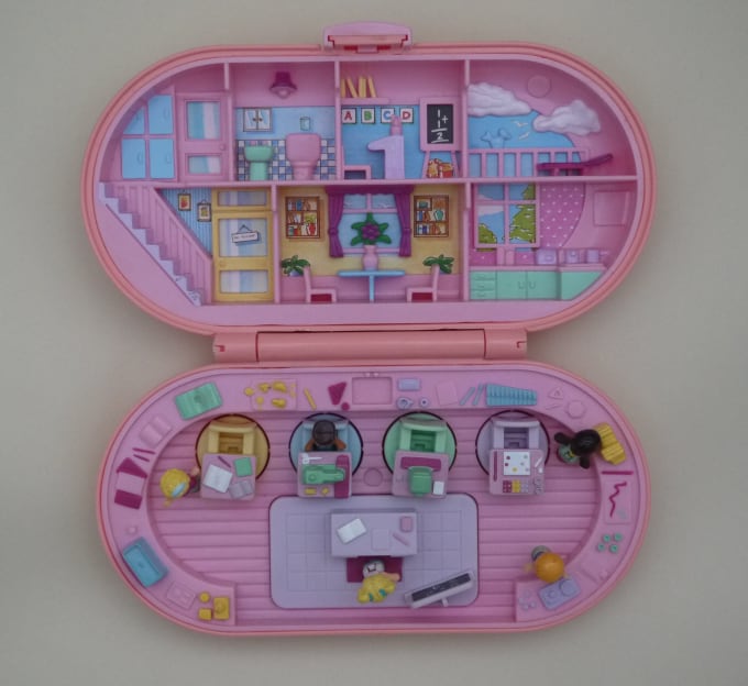 ポーリーポケット スクールスタンプ 1992年 ピンク完品 