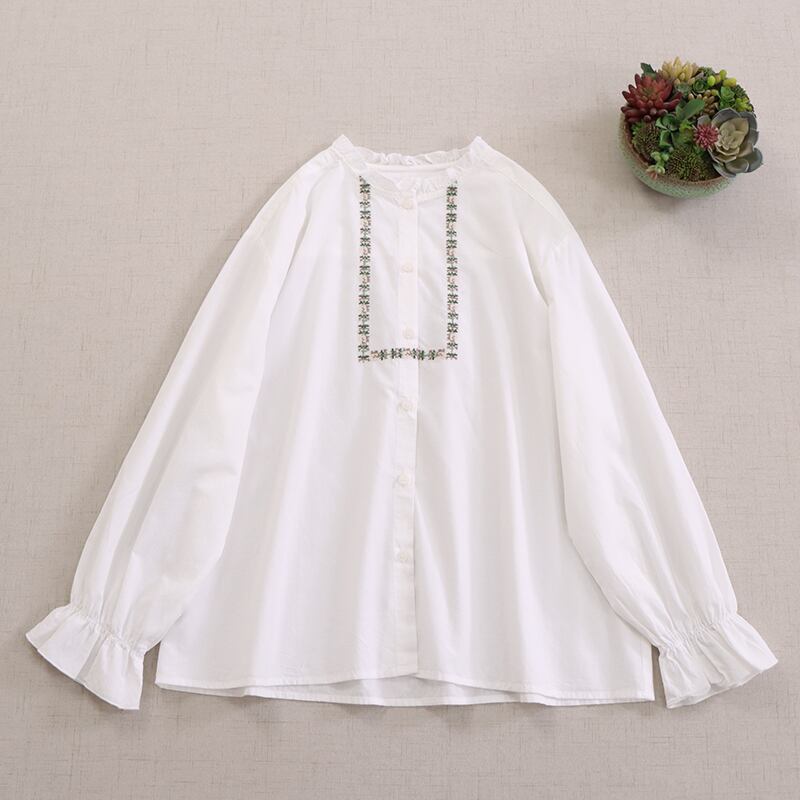 刺繍入りキャンディスリーブブラウス M1243