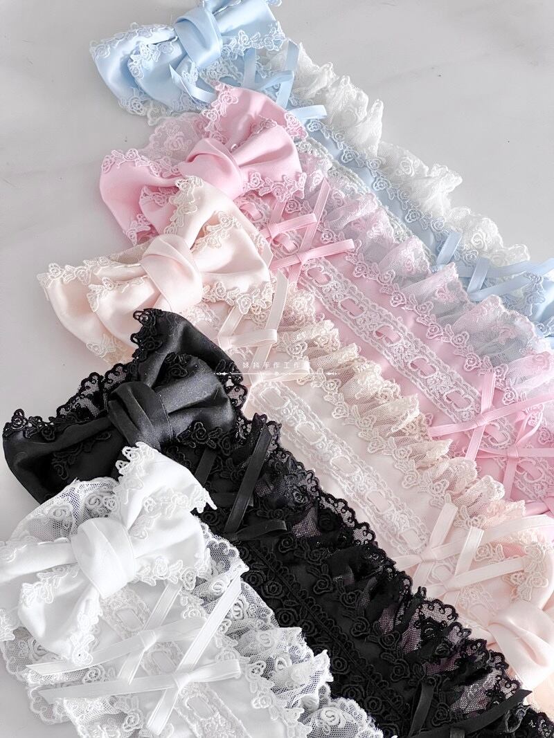 ♡ 5点 Princess rose フリルレースリボンヘッドドレス ♡ ♡ Princess rose フリルレースリボンヘッドドレス light blue