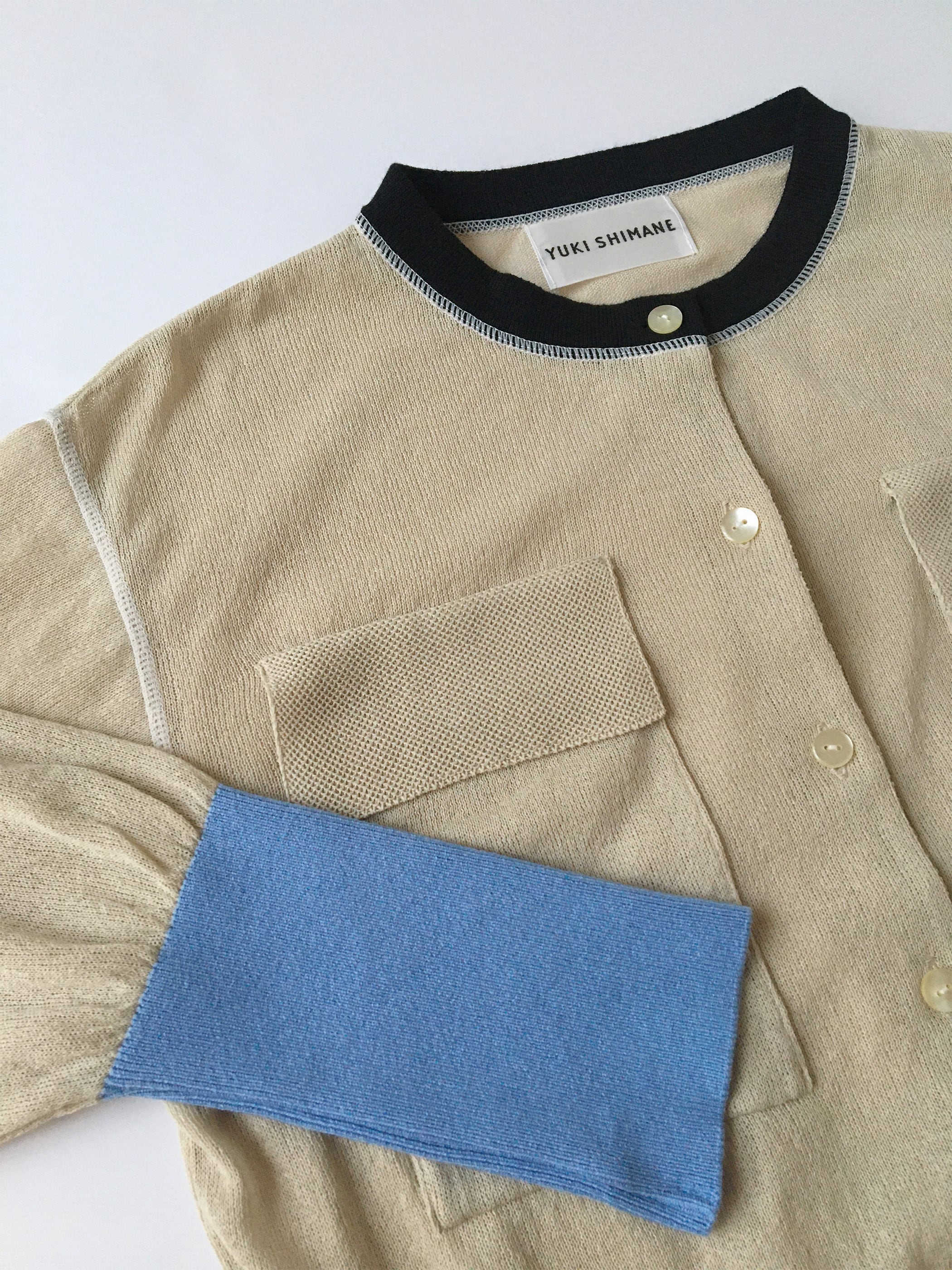 YUKI SHIMANE Washi mix Cardigan - BEIGE | physis (ピュシス) YUKI SHIMANE Washi mix Cardigan - BEIGE | physis (ピュシス)