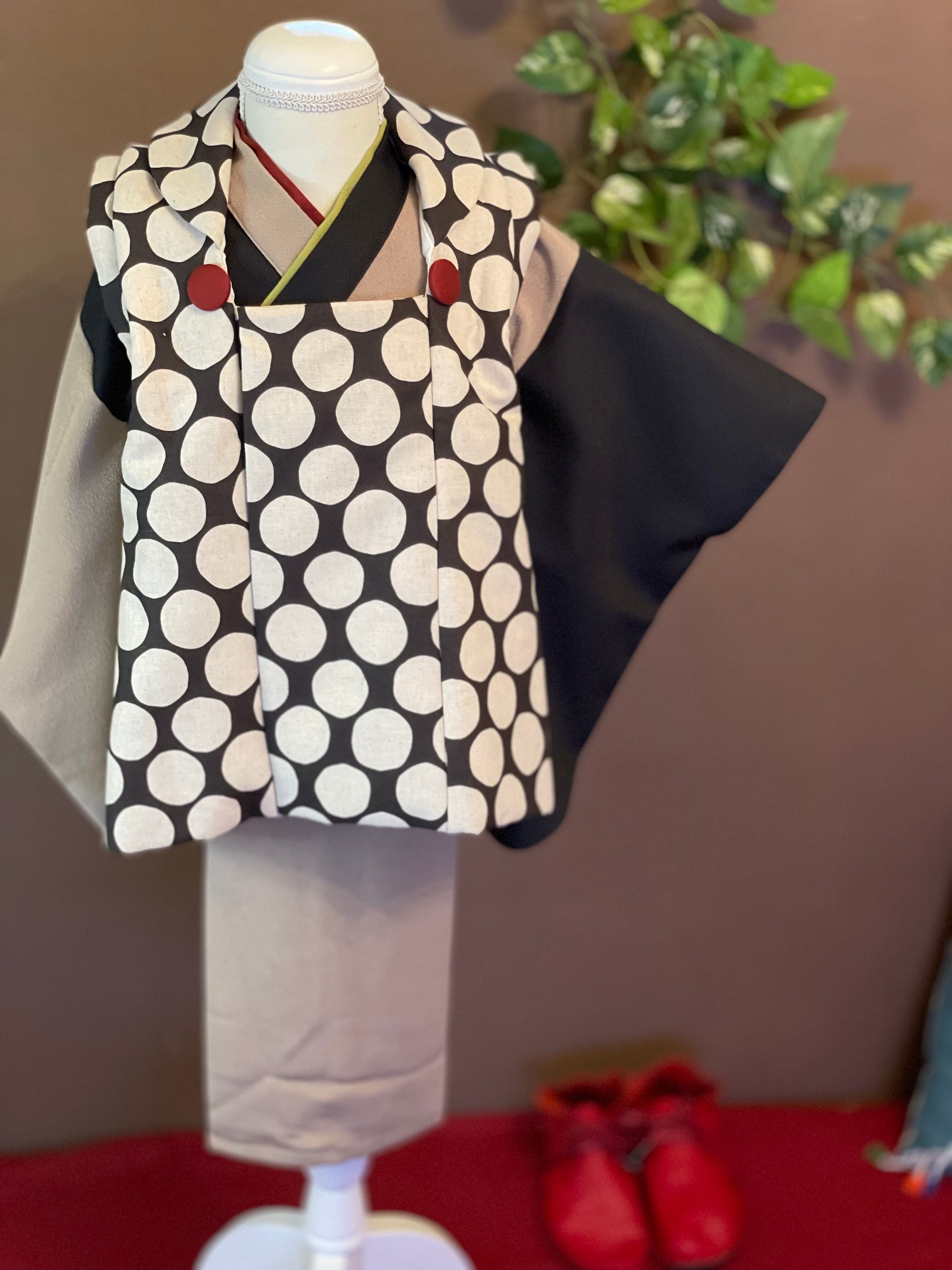☆【受注製作】新商品 七五三の被布・SIZE90 男の子の祝い着 七五三