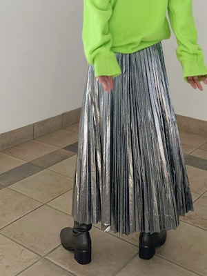 【rearrival】shiny pleats skirt
