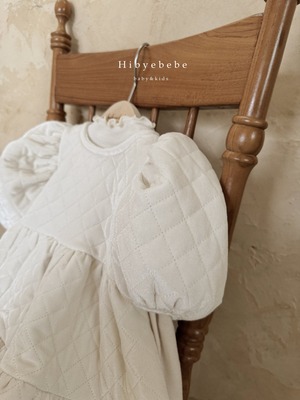 即納)90-120 | Brilly Quilted Velvet One Piece | HIBYEBEBE