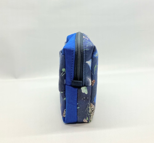 ポケットティッシュケース付き　スクエアポーチ　アクファクトゥム　ドイツ　フクロウ｜とりさん工房ーかわいいハンドメイドポーチ