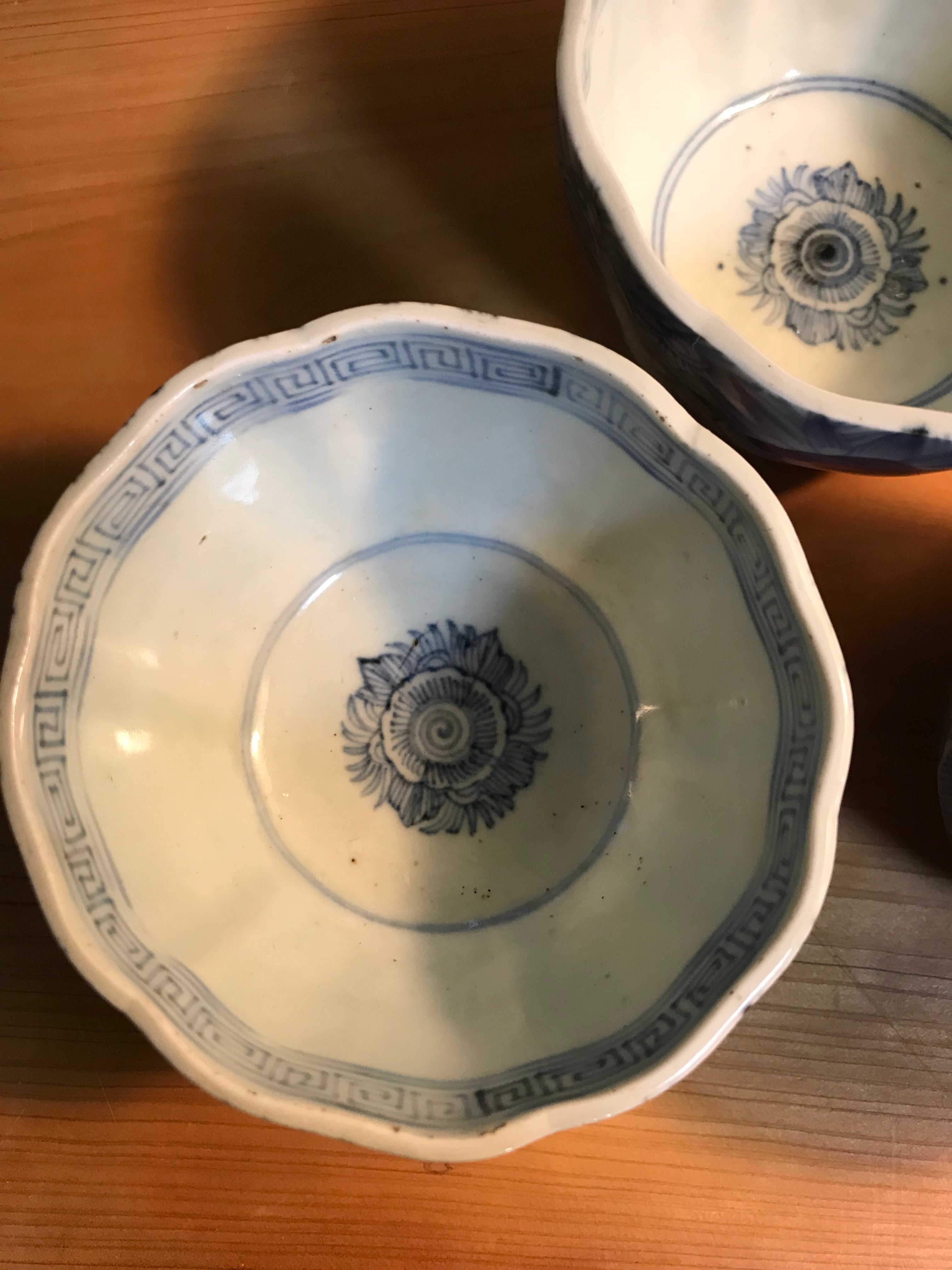 古伊万里 染付 花文 向付 | 鎌倉梶原陶苑