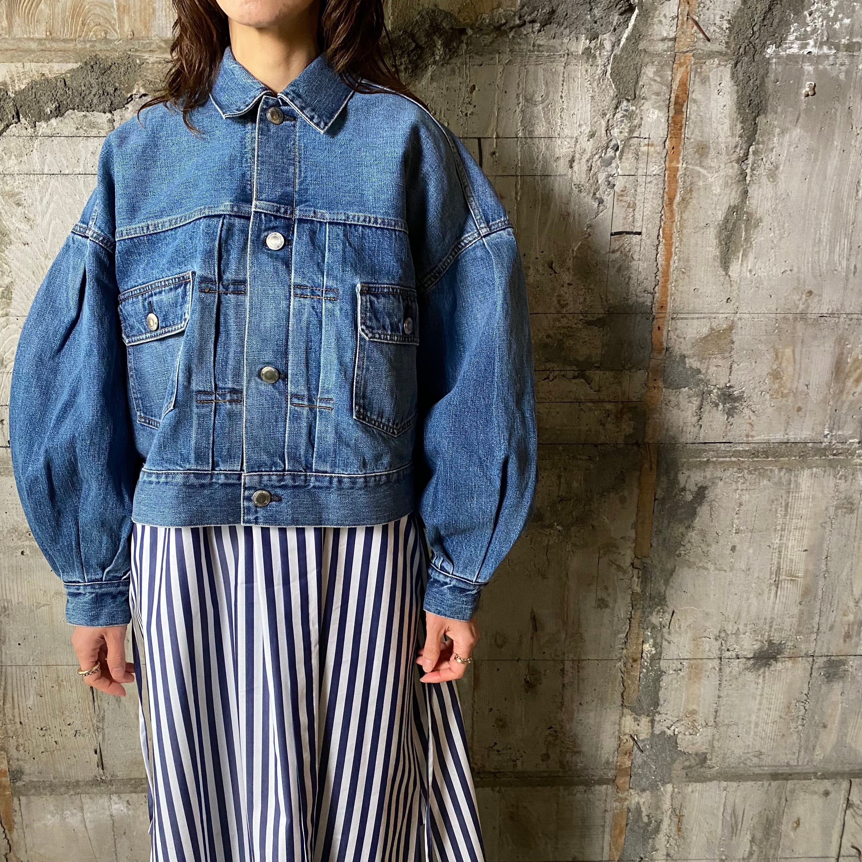 完売 新品HYKE BALOON ハイク 新品 SLEEVE BALLOON DENIM HYKE SLEEVE