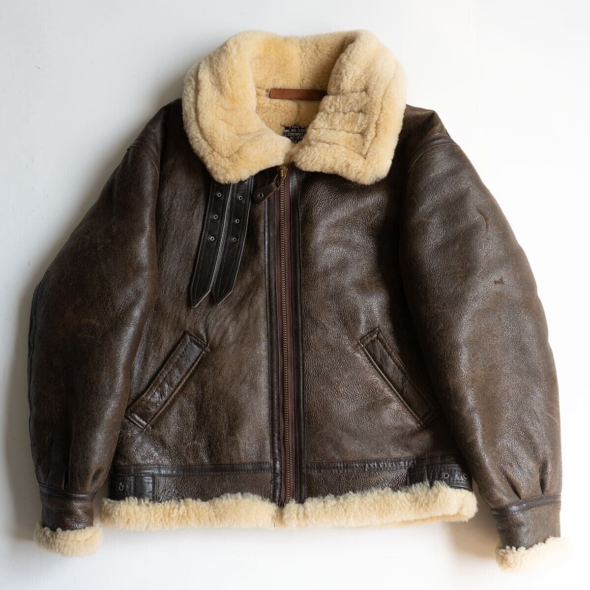 CLEL 牛革/カウレザー G-1ブルゾン ブラウン S 本革 CLEL】Cow Leather