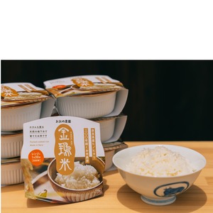 【金鵄米のパックごはん4個セット】1食150g、ホタルも戻る天然の地下水で育てたお米、備蓄食