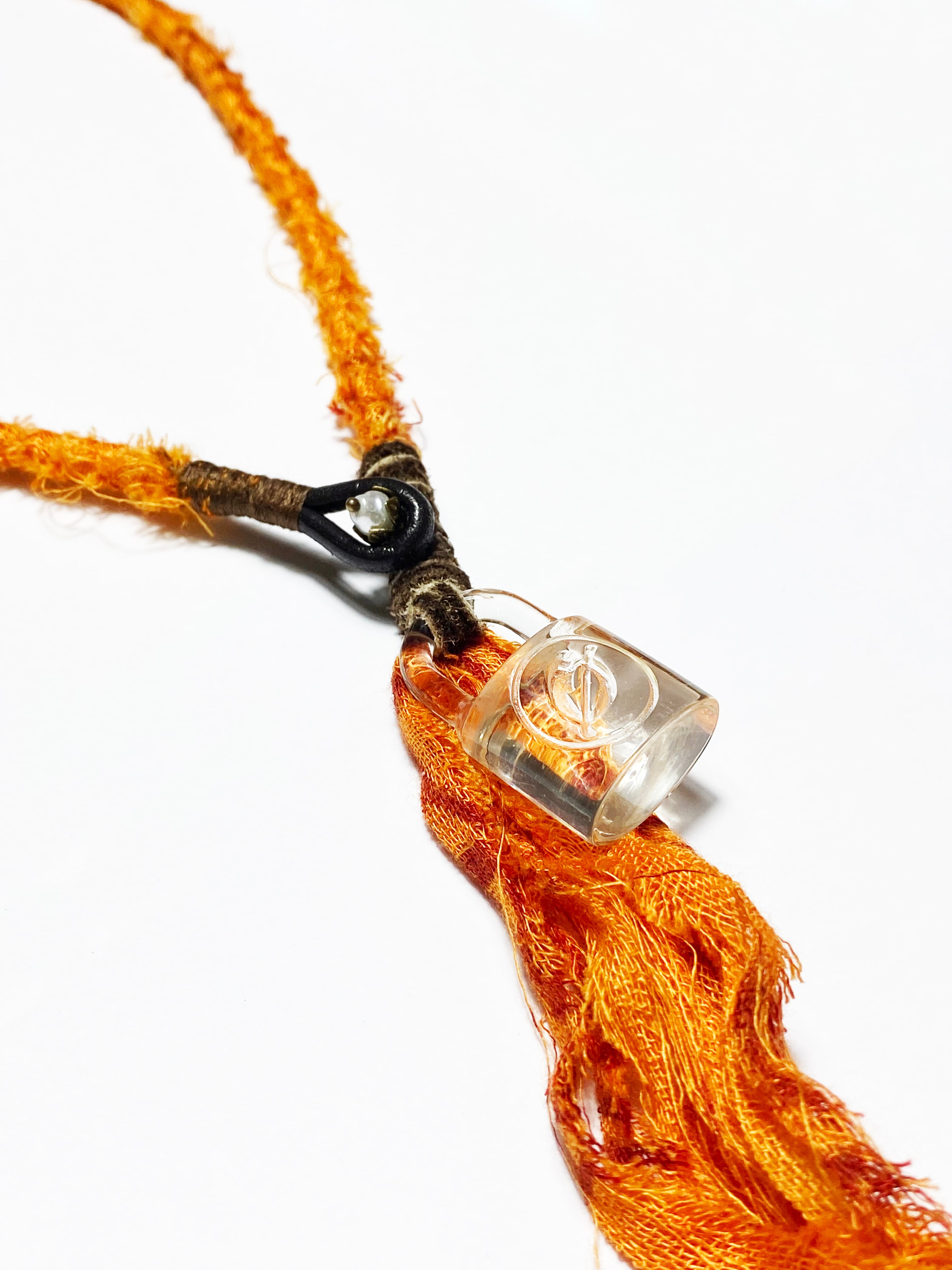 Padlocked Bandana Necklace Orange Ø[EMPTY SETT]™️ Official Store