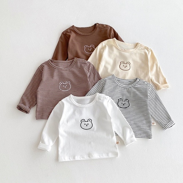 【秋作】熊柄シャツ