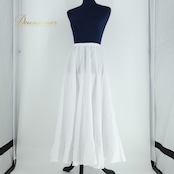 【フラメンコ衣装】ホワイト prima boutique プリマブティック ペチコート ファルダ スカート 白 無地 爽やか 真っ白 シンプル