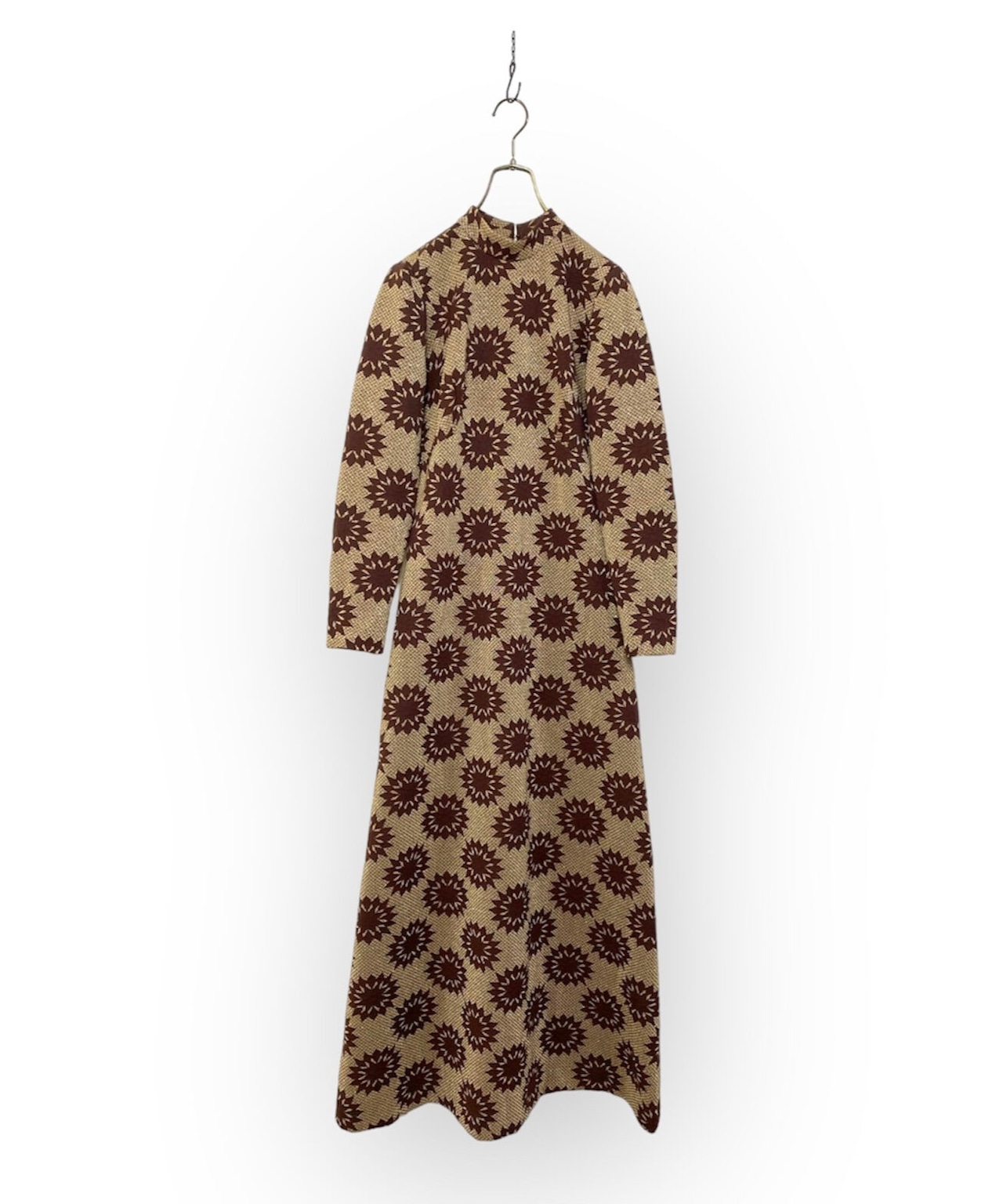 brown glitter color import maxi dress-3680-10