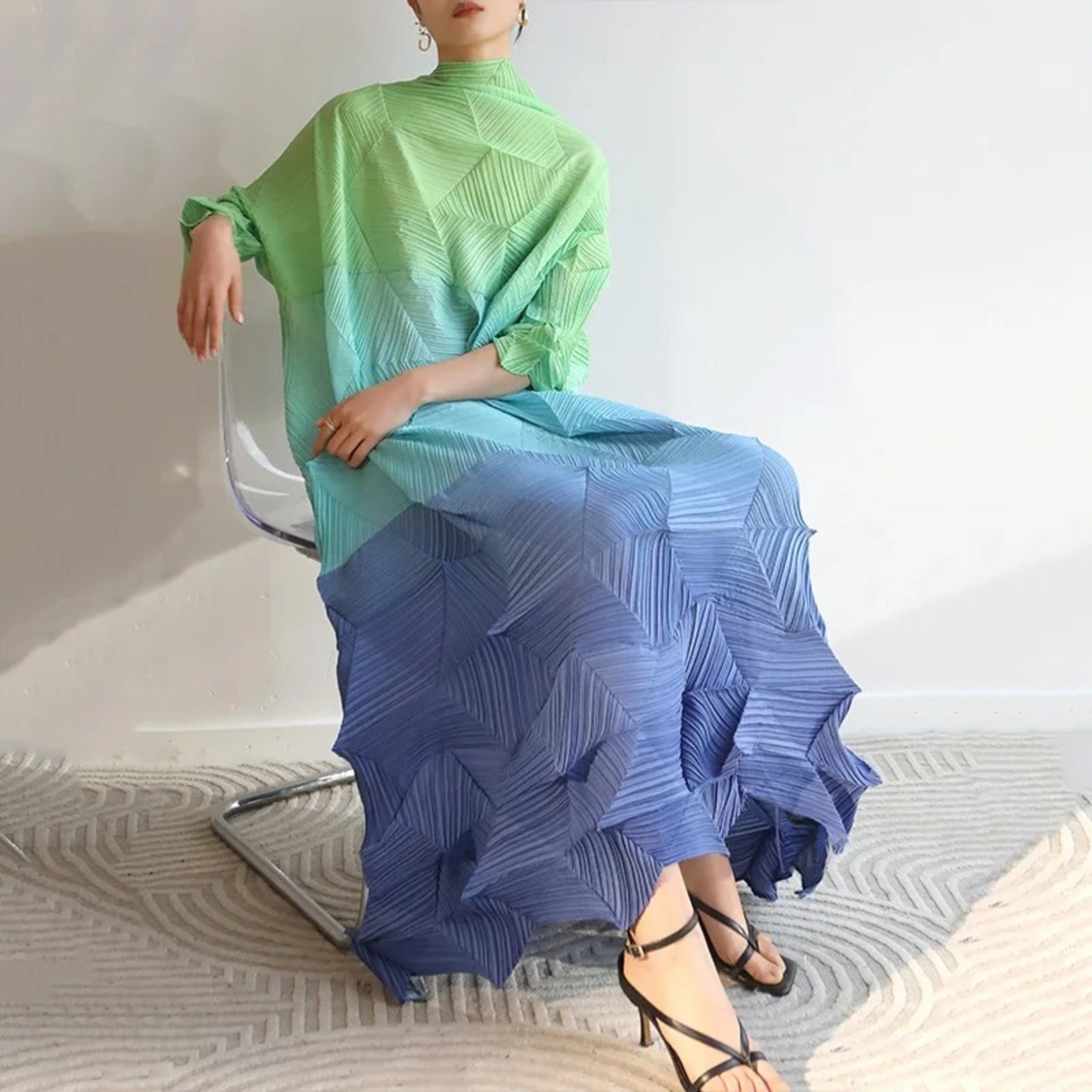 Colorful Gradient Dress / カラフル グラデーション ドレス ワンピース