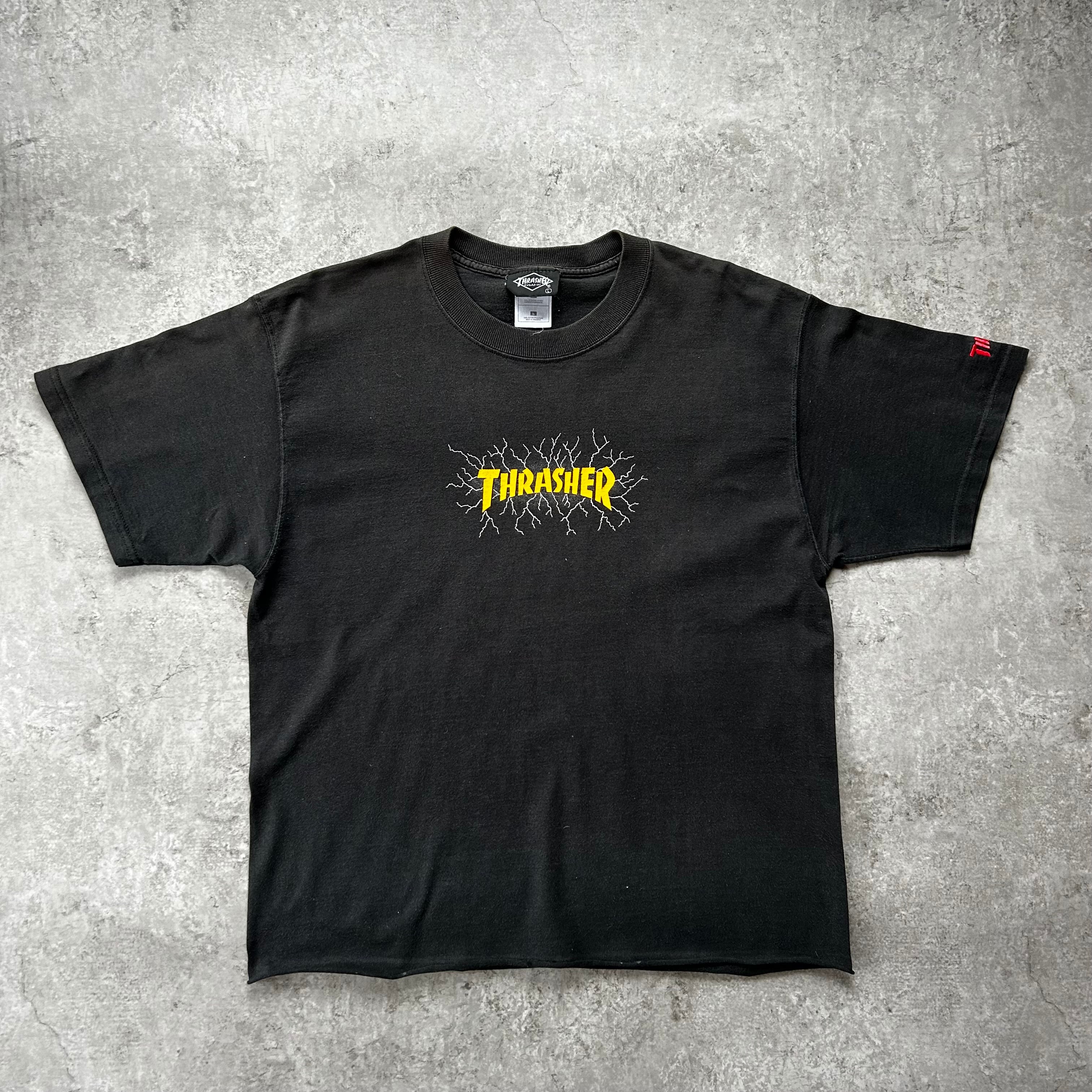 90s THRASHER スカルロゴ Tシャツ Hanesスミクロ 墨黒 90s THRASHER - スカルロゴ Tシャツ Hanesスミクロ 墨黒 メルカリ