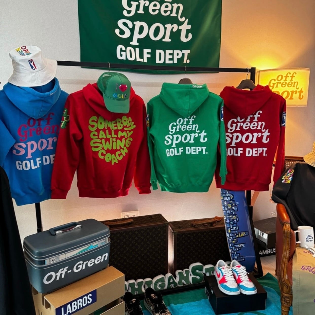 offgreenフードパーカ（ブルー） | off-green.japan