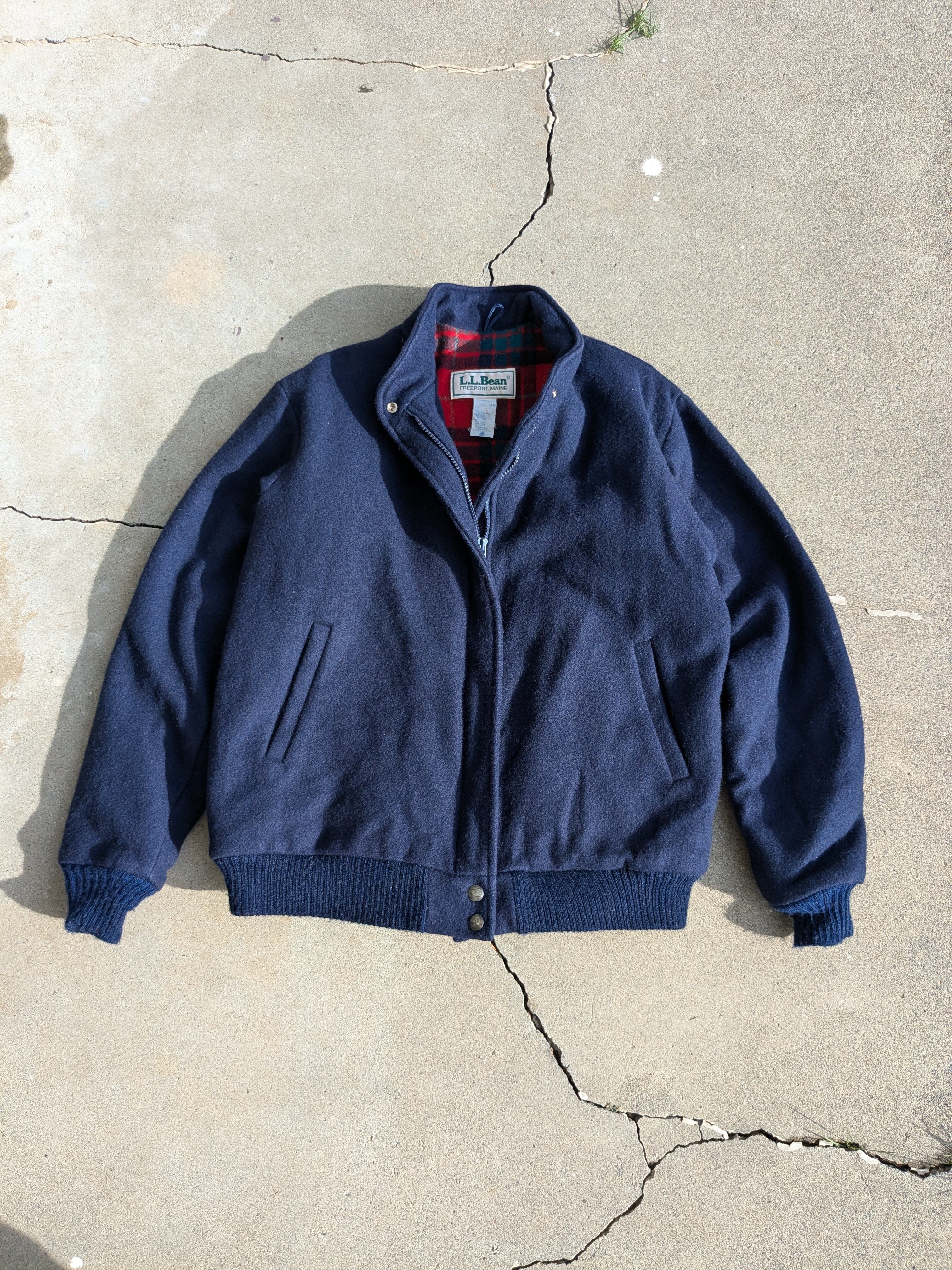 貴重◎ 80's l.l.bean wool swing top check