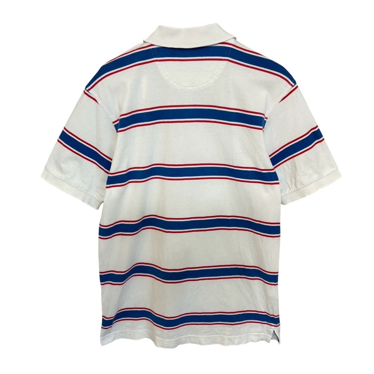 FRED PERRY フレッドペリー ポロシャツ S ボーダー 刺繍ロゴ ワン
