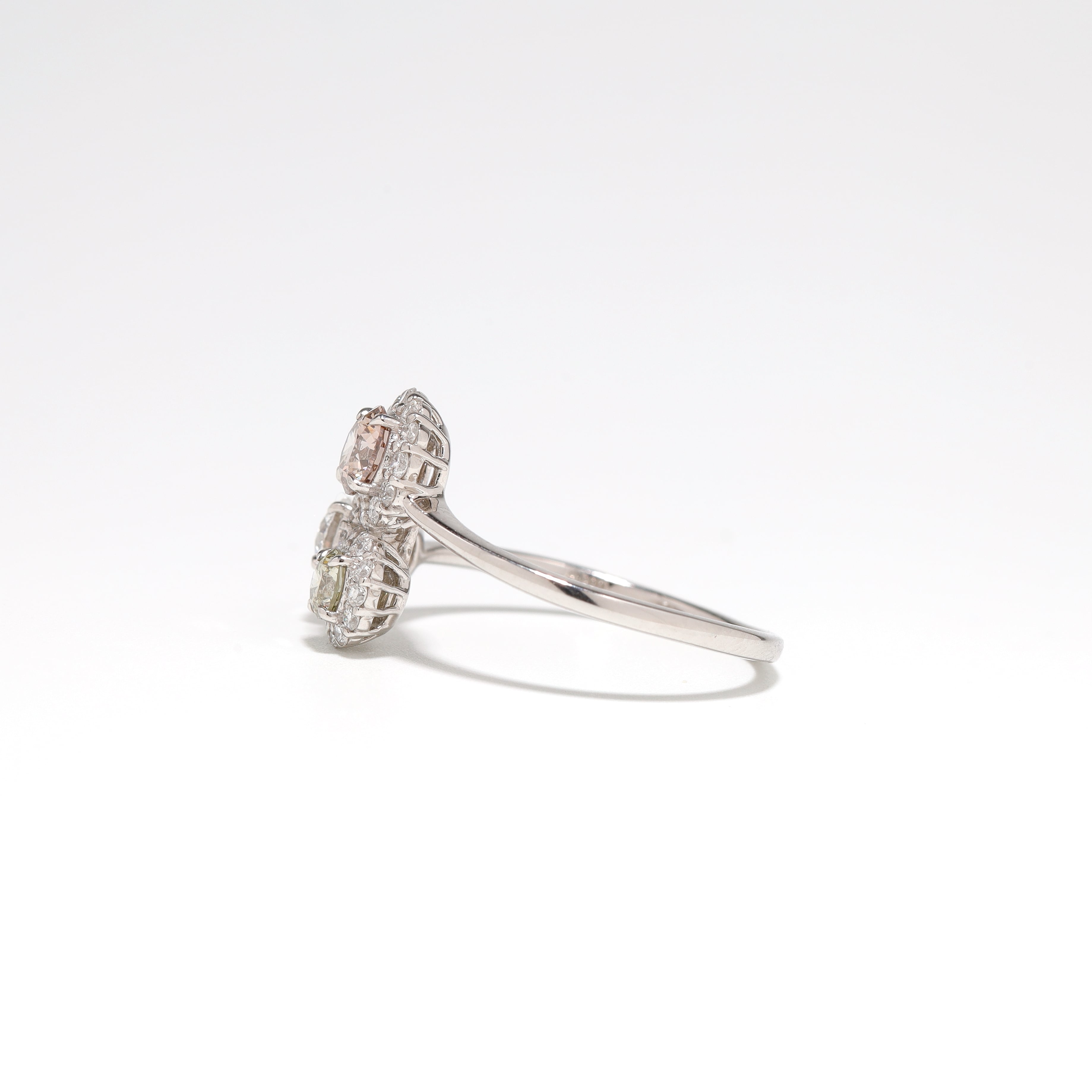 カメレオンダイヤモンドリング pt900 / 0.224ct / 0.337ct / 0.160ct