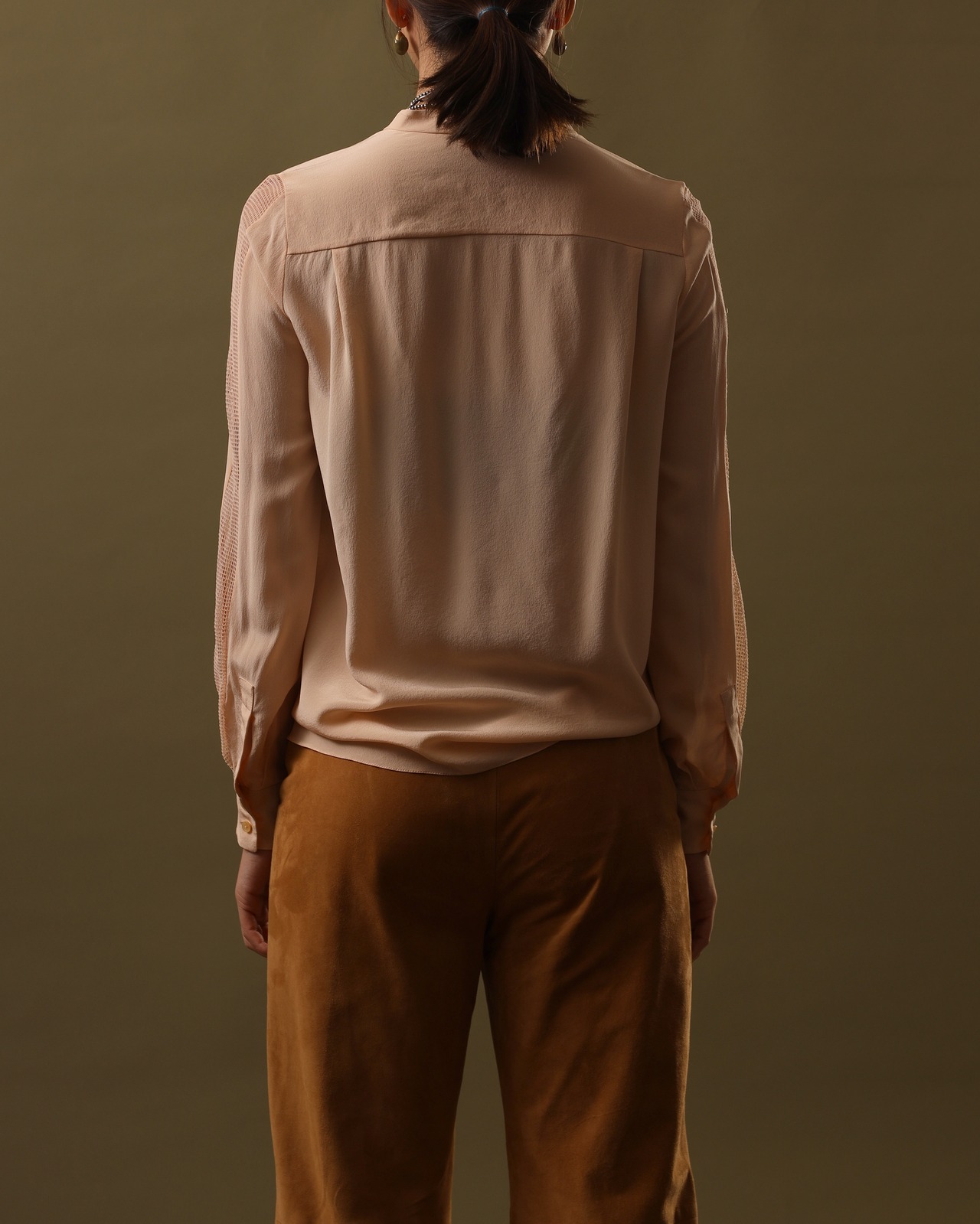 Chloe / Mesh Sleeve Blouse