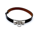 HERMES エルメス リヴァル ドゥブルトゥール ブレスレット A刻印 (2017年) 14cm 24g ブラック×シルバー