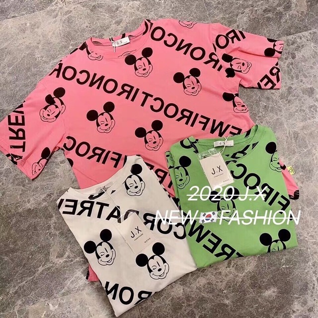 送料無料 5色 春カラー オーバーサイズ ミッキーtシャツ オーバーサイズ ルーズサイズ オーバーサイズt ルーズtサイズtミッキーt 総柄ロゴtシャツ 総柄ミッキーtシャツ ルームウェア リンクコーデ 家族コーデ カップルコーデ ディズニーコーデ イベント フェス 春服