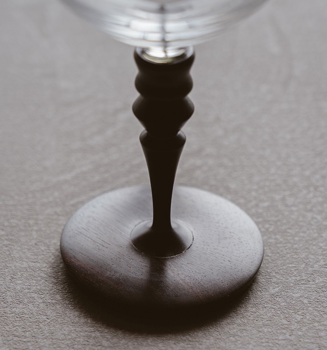 沐 MOKU glass ／ お猪口グラス　縞黒檀
