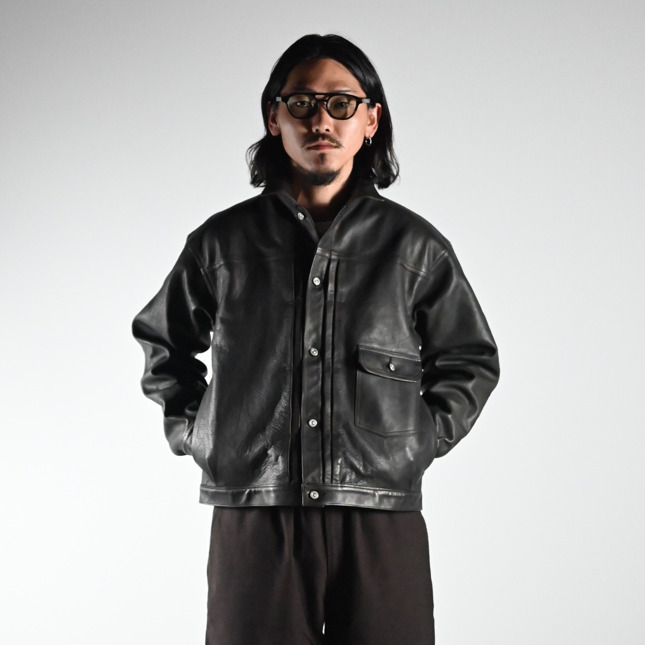 OLD JOE / PATINA HORSE-HIDE RIVETED JACKET