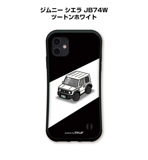 スズキ ジムニー シエラ JB74W ツートンホワイト ボディ25色設定　グリップタイプiPhoneケース