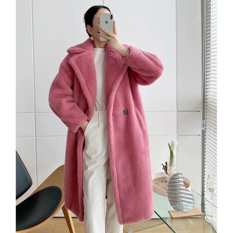 全8色/Alpaca wool boa long coat B3414 | Mbeaute