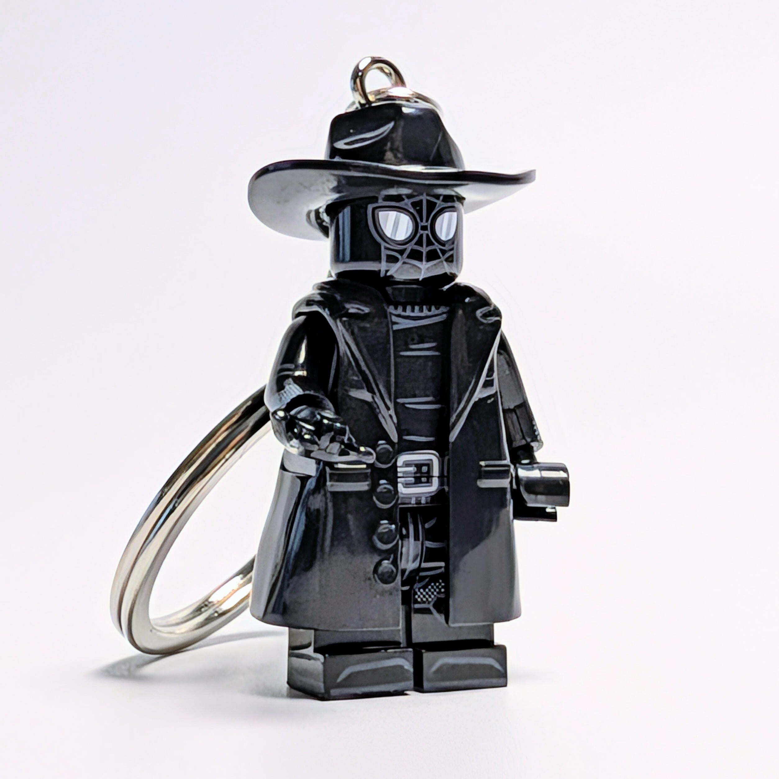 ★ブロックフィギュアキーホルダー★【 Spider-Noir スパイダーノワール 】スパイダーマン / MARVEL / マーベルコミックス〚アメリカン雑貨 アメトイ〛