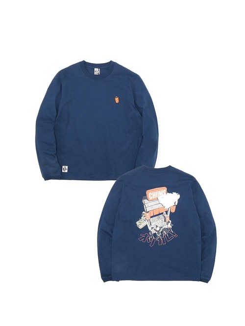 チャムス ロンt メンズ 2024 Tシャツ 長袖Tシャツ CHUMS ヤタイデオツカレ！ブラッシュドロングスリーブTシャツ CH01-2451 ロンT 秋 冬 秋冬