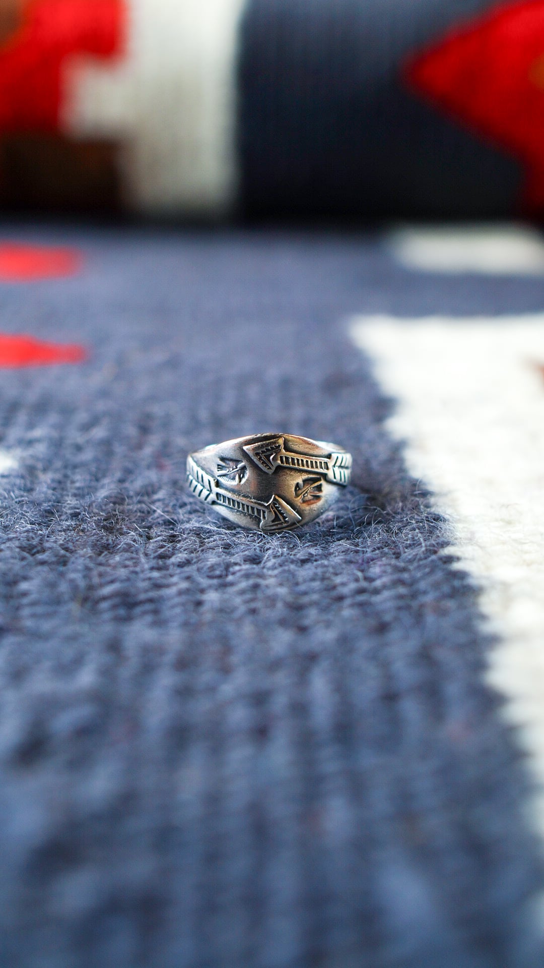 1940-1960s】ナバホ アロー & サンダーバード リング 《ネイティブ