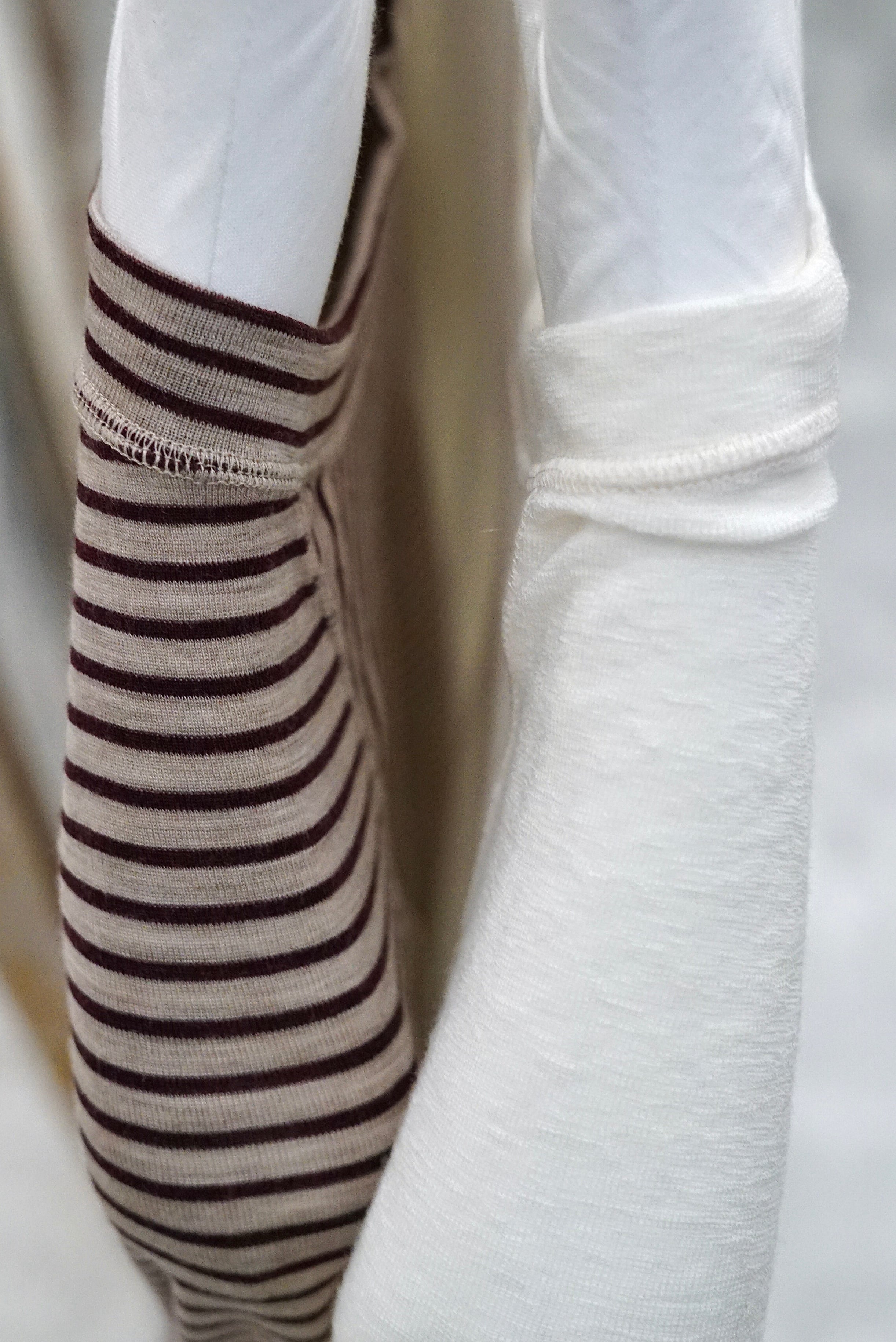 JONNLYNX【22AW】wool rib tee ボーダーロンT カットソー jonnlynx / wool rib tee (white, enji×beige) | JUQUI Online